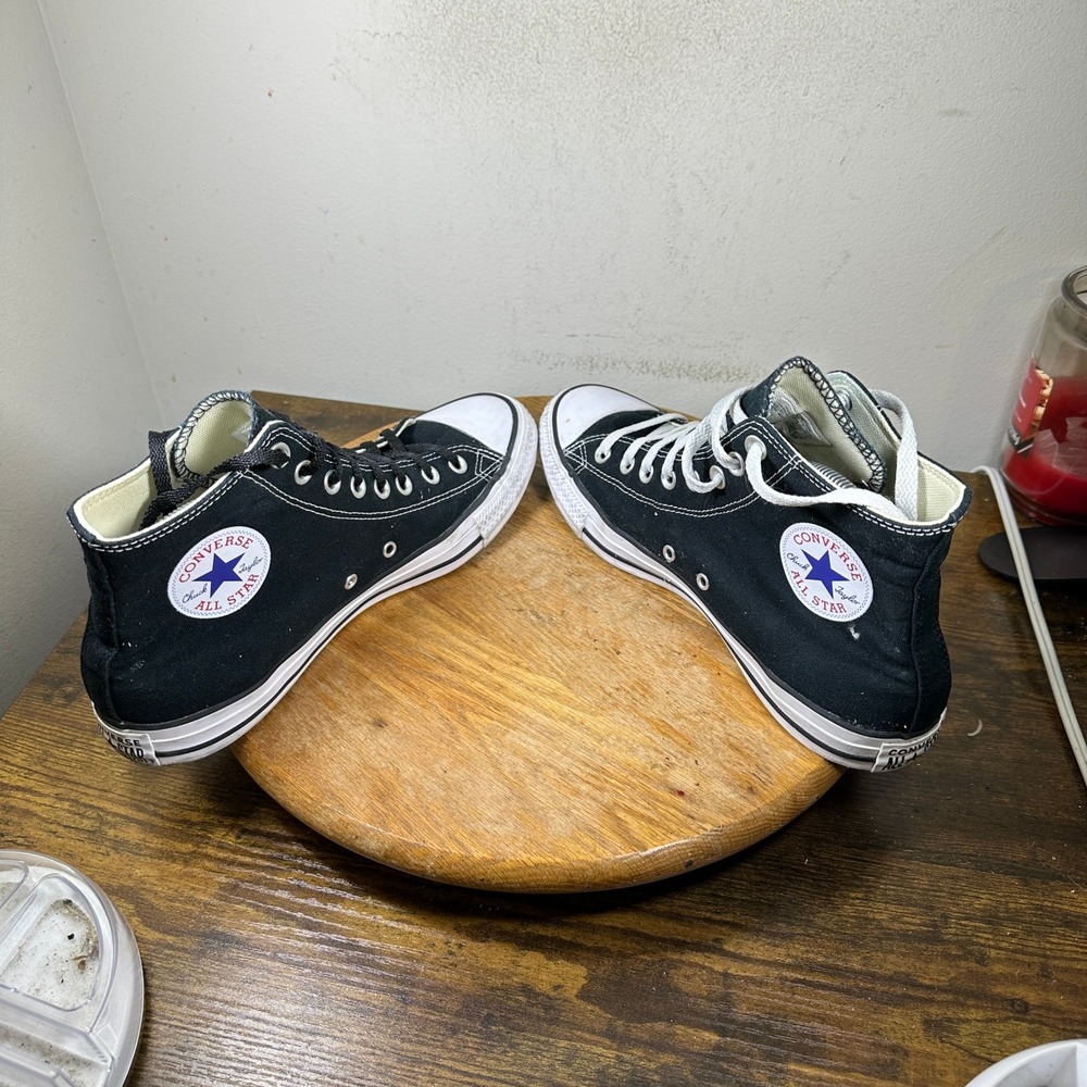 Converse Chuck Taylor All Star High Top Black Sneakers M9160 Mens 9 Womens 11 - Picture 4 of 8
